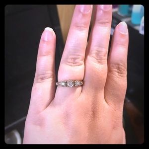 1/2 carat three stone 10k gold diamond ring